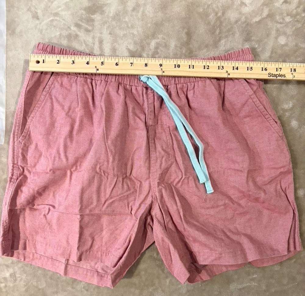 Chubbies Red/ Burgundy with blue pocket Waist Drawstring Shorts Men's XL